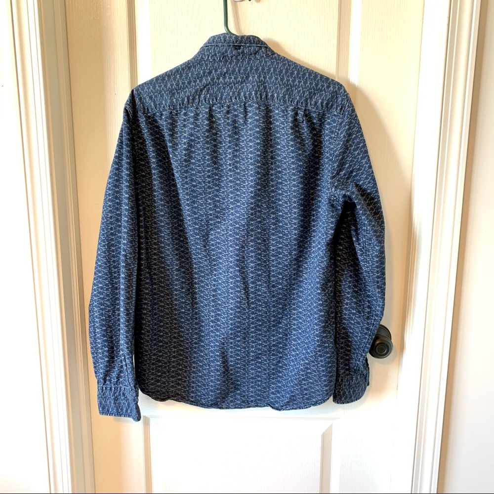 Gap Cotton Windowpane Pattern Button Downsz L - image 6